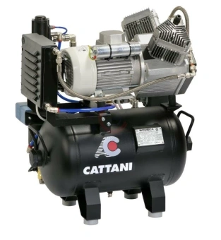 Cattani AC200 компрессор безмасляный 30-160 для 2 стоматологических установок, с осушителем, 1-фазный