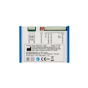 DTE-V2 LED - встраиваемый ультразвуковой скалер с фиброоптикой, герметичный съемный наконечник, 5 насадок в комплекте